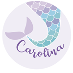 Tarjetitas redondas Sirena 20u Pers